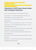 Chemistry II ACS Exam Study Guide with Complete Solutions