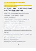 ACS Gen Chem 1 Exam Study Guide with Complete Solutions