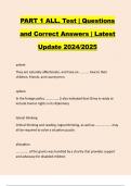 PART 1 ALL. Test | Questions and Correct Answers | Latest Update 2024/2025