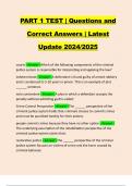 PART 1 TEST | Questions and Correct Answers | Latest Update 2024/2025