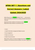 HFMA SET 1 | Questions and Correct Answers | Latest Update 2024/2025