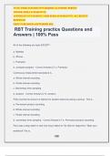 RBT Training practice Questions and Answers | 100% Pass