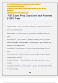 RBT Exam Prep Questions and Answers | 100% Pass