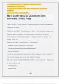 RBT Exam (BACB) Questions and Answers | 100% Pass