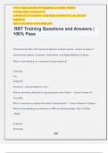 RBT Training Questions and Answers | 100% Pass