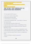 RBT STUDY TEST (MODULES 1-4) QUESTIONS AND ANSWERS