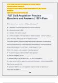 RBT Skill Acquisition Practice Questions and Answers | 100% Pass