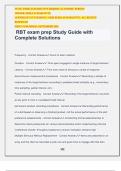 RBT exam prep Study Guide with Complete Solutions