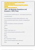 RBT - All Modules Questions and Answers | 100% Pass