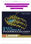 Test Bank for Basic and Clinical Pharmacology 15th Edition By Bertram G. Katzung Chapter 1-66 Complete Guide