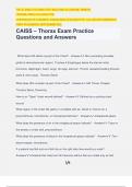 CAISS – Thorax Exam Practice Questions and Answers