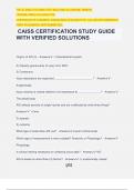 CAISS CERTIFICATION STUDY GUIDE WITH VERIFIED SOLUTIONS