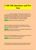 C100-500 Questions and Pre-Test exam with complete solutions| Graded A.