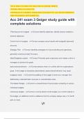 Acc 241 exam 3 Geiger study guide with complete solutions