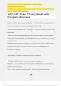 ACC 241: Exam 3 Study Guide with Complete Solutions