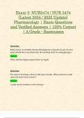 Exam 2: NUR2474 / NUR 2474 (Latest 2024 / 2025 Update) Pharmacology for Professional Nursing | Exam Questions and Verified Answers | 100% Correct | A Grade - Rasmussen