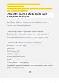 ACC 241: Exam 3 Study Guide with Complete Solutions