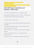 ACC 241 Exam 1 Questions and Answers | 100% Pass