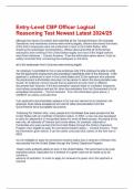 Entry-Level CBP Officer Logical Reasoning Test Newest Latest 2024/25