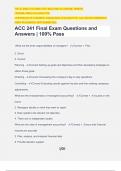 ACC 241 Final Exam Questions and Answers | 100% Pass