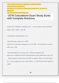 CETA Calculations Exam Study Guide with Complete Solutions