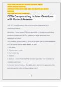 CETA Compounding Isolator Questions with Correct Answers