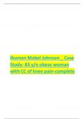 Ihuman Mabel Johnson _ Case Study- 83 y/o obese woman with CC of knee pain-complete