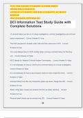 DCI Information Test Study Guide with Complete Solutions A criminal history can be run for drug investigations, criminal investigations and criminal justice employment. - Correct Answer️️ -true The DOC password is located under links and then resources in