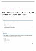 PSYC 1504 Final Exam(Days 1-4) Review Quiz/50 Questions and Answers 100% Correct