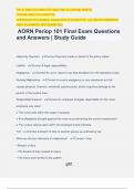 AORN Periop 101 Final Exam Questions and Answers | Study Guide