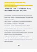 Periop 101 Final Exam Review Study Guide with Complete Solutions