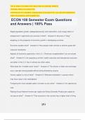 ECON 100 Semester Exam Questions and Answers | 100% Pass