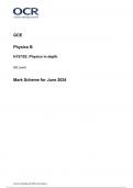 OCR GCE  Physics B H157/02: Physics in depth AS Level Mark Scheme for June 2024