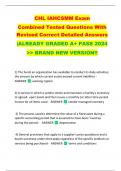 CHL IAHCSMM Exam   Combined Tested Questions With  Revised Correct Detailed Answers   |ALREADY GRADED A+ PASS 2024   >> BRAND NEW VERSION!! 