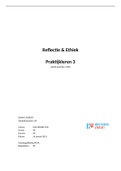 PL3 Ethiek en Reflectie, praktijkleren/stage 3 HBO-V (cijfer 9,2)