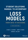 Loss Models: From Data to Decisions, 5e Student Solutions Manual (complete course)