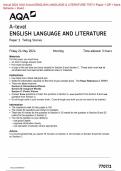 Actual 2024 AQA A-level ENGLISH LANGUAGE AND LITERATURE 7707/1 Paper 1 Telling Stories Merged Question Paper + Mark Scheme + Insert