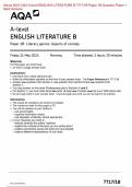 Actual 2024 AQA A-level ENGLISH LITERATURE B 7717/1B Paper 1B Literary genres: Aspects of comedy Merged Question Paper + Mark Scheme