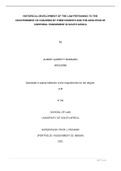 LME3701 2020 Exam Answers Full HISTORICAL DEVELOPMENT OF THE LAW PERTAINING TO THE CHASTISEMENT OF CHILDREN BY THEIR PARENTS AND THE ABOLITION OF CORPORAL PUNISHMENT.