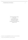 Roles in Advanced Practice Nursing Tiffany Johnson Chamberlain College of Nursing Course Number: NR 500NP Foundational Concepts and Applications September 14, 2019