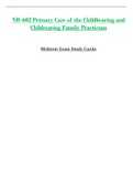 Midterm Exam Study Guide - NR602 / NR-602 / NR 602 (Latest 2022 / 2023) : Primary Care of the Childbearing and Childrearing Family Practicum - Chamberlain