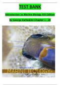 TEST BANK Introduction to Marine Biology 4th Edition by George Karleskint Chapter 1 - 20