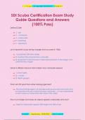 SDI Scuba Certification Exam Study  Guide Questions and Answers  (100% Pass)