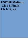 FNP590 Midterm Ch 1-8 Finals Ch 1-14, 25