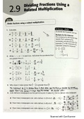 Dividing Fractions Using a Related Multiplication