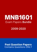 MNB1601 - Exam Questions PACK (2009-2020)