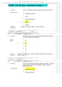 CHEM 120 Weekly Quizzes (Version 1) Quiz Bank : Latest 2022 Complete solutions.