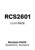 RCS2601 - MCQ Exam PACK (2022)