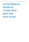 ATI RN Medical Surgical -EXAM PACK BEST FOR 2022 EXAMATI RN Medical Surgical -EXAM PACK BEST FOR 2022 EXAM