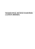 NSG 6435 FINAL EXAM_PEDS 2022